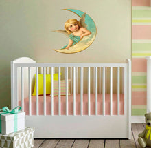 Load image into Gallery viewer, Cute Angel Decal, Cute Angel Sticker, Cute Angel Nursery Decor