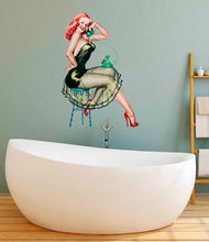 Load image into Gallery viewer, Pin-up Girl Decal, Pin-up Girl Sticker, Pin-up Girl Wall Decor