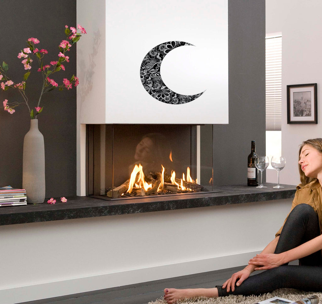 Moon Mandala Decal, Moon Mandala Sticker, Moon Mandala Wall Decor