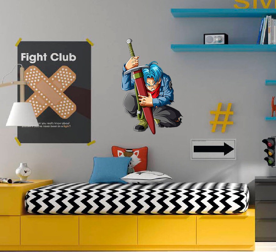 Anime Guy Decal, Anime Sticker, Anime Decal, Anime Decor