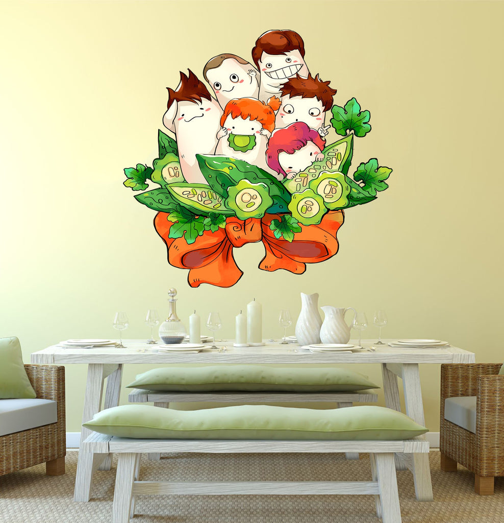 Eat Your Vegetables Decor, Veggies Kids Decal, Veggies Kids Sticker
