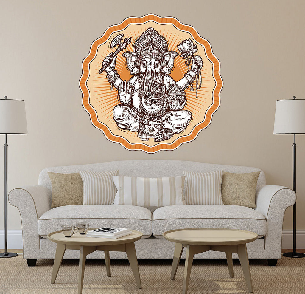 Ganesha Decal, Ganesha Sticker, Ganesha Wall Decal