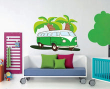 Load image into Gallery viewer, Surfing Van Wall Decal, Surfing Wall Sticker, Surfing Wall Art
