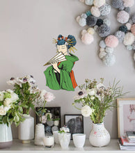 Load image into Gallery viewer, Geisha Sticker, Geisha Decal, Geisha Wall Decor