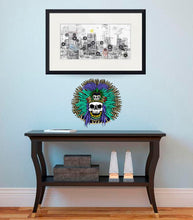 Load image into Gallery viewer, Indian Skull Decal, Indian Skull Sticker, Indian Skull Wall Decor
