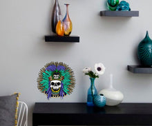 Load image into Gallery viewer, Indian Skull Decal, Indian Skull Sticker, Indian Skull Wall Decor