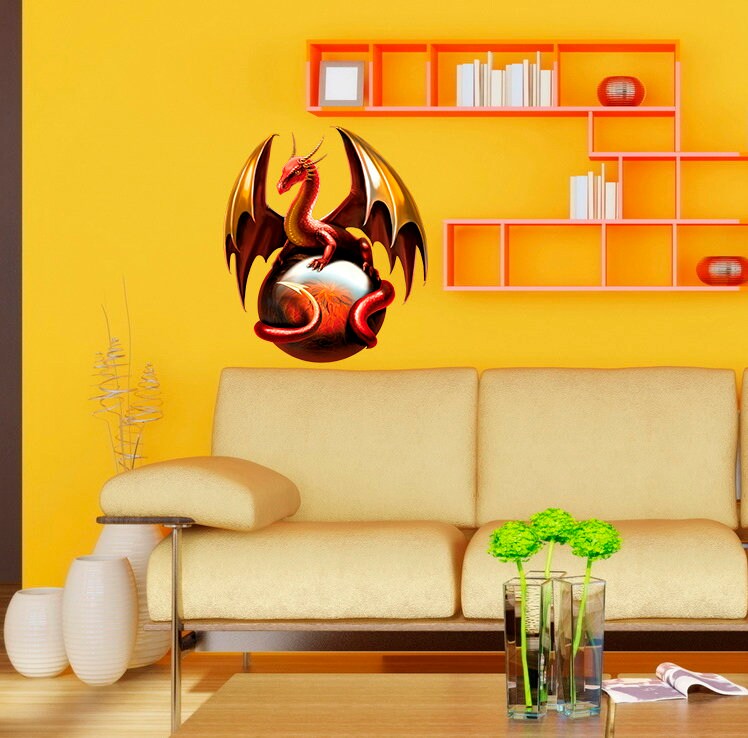 Baby Dragon Nursery Decal, Baby Dragon Nursery Sticker, Baby Dragon Nursery Wall Decor