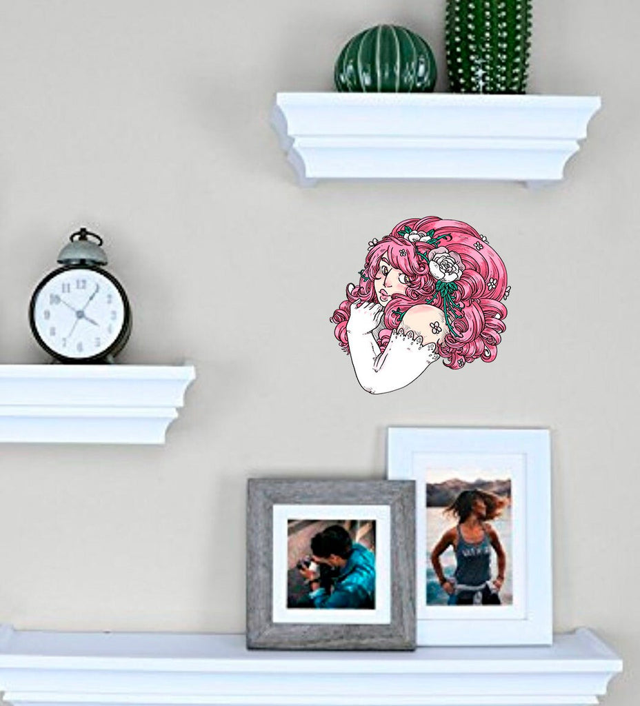 Mysterious Girl Wall Decal, Mysterious Girl Wall sticker, Mysterious Girl wall decor