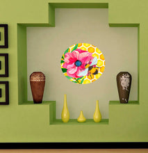 Load image into Gallery viewer, Flower Bee Wall Decal, Flower Bee Wall sticker, Flower Bee wall decor