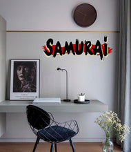 Load image into Gallery viewer, Samurai Lettering Decal, Samurai Lettering Sticker, Samurai Lettering Wall Decor