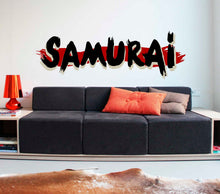 Load image into Gallery viewer, Samurai Lettering Decal, Samurai Lettering Sticker, Samurai Lettering Wall Decor
