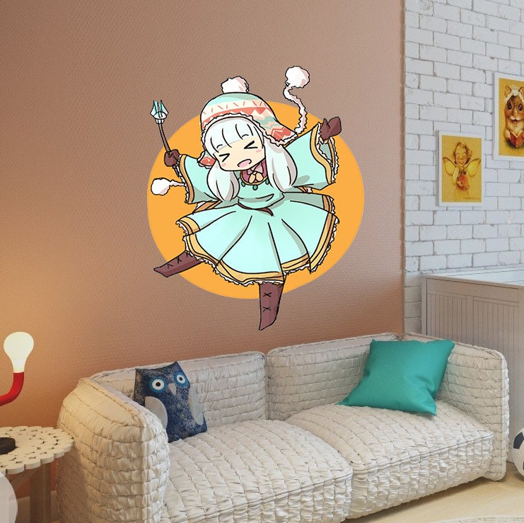Little Anime Girl Wall Decal, Sticker, Nursery Decor