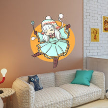 Load image into Gallery viewer, Little Anime Girl Wall Decal, Sticker, Nursery Decor