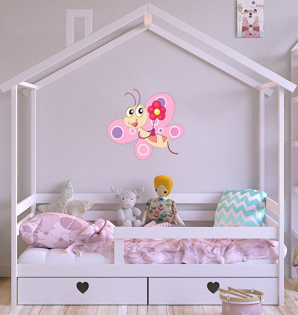 Cartoon Butterfly sticker, decal, Butterfly for nursery room