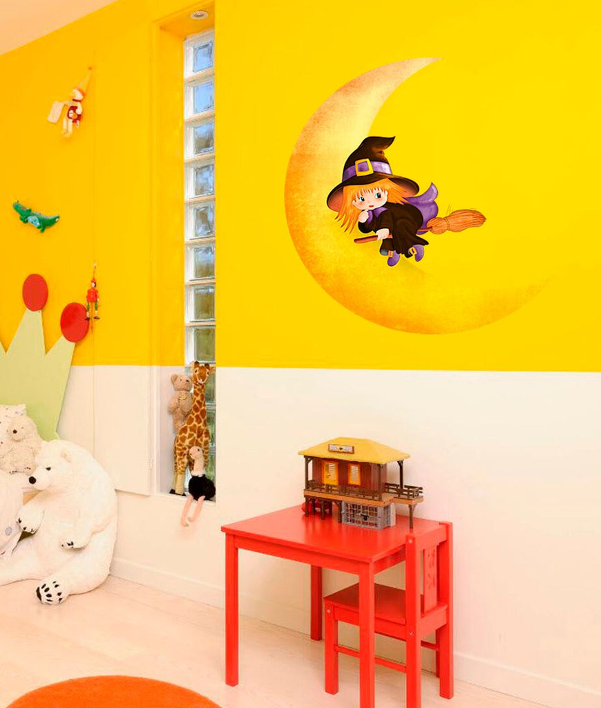 Baby Witch Decal, Baby Witch Sticker, Baby Witch Nursery Decor