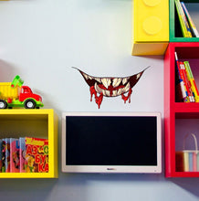 Load image into Gallery viewer, Devil Smile Decal, Devil Smile Sticker, Halloween Decor, Halloween Wall Sticker