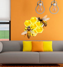 Load image into Gallery viewer, Bee Honeycomb Wall Decal, Bee Honeycomb Wall sticker, Bee Honeycomb wall decor