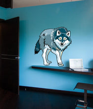 Load image into Gallery viewer, Cartoon Wolf Decal, Cartoon Wolf Sticker, Cartoon Wolf Nursery Decor