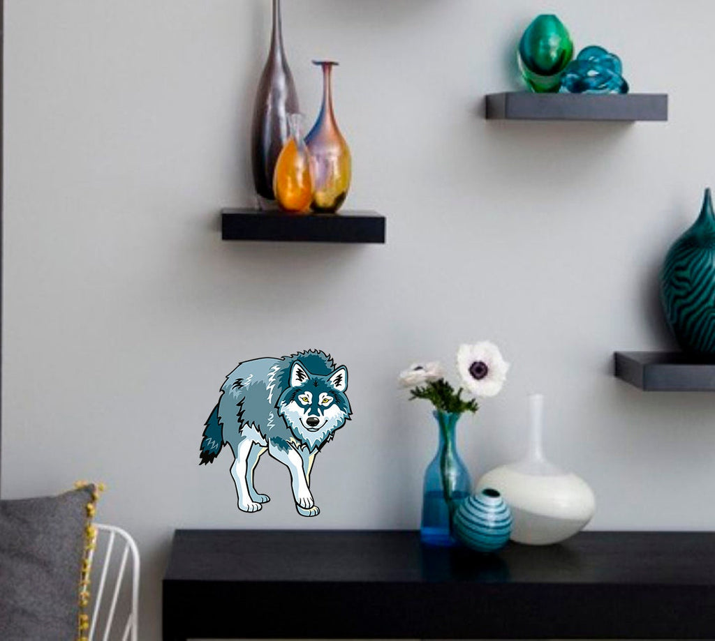 Cartoon Wolf Decal, Cartoon Wolf Sticker, Cartoon Wolf Nursery Decor