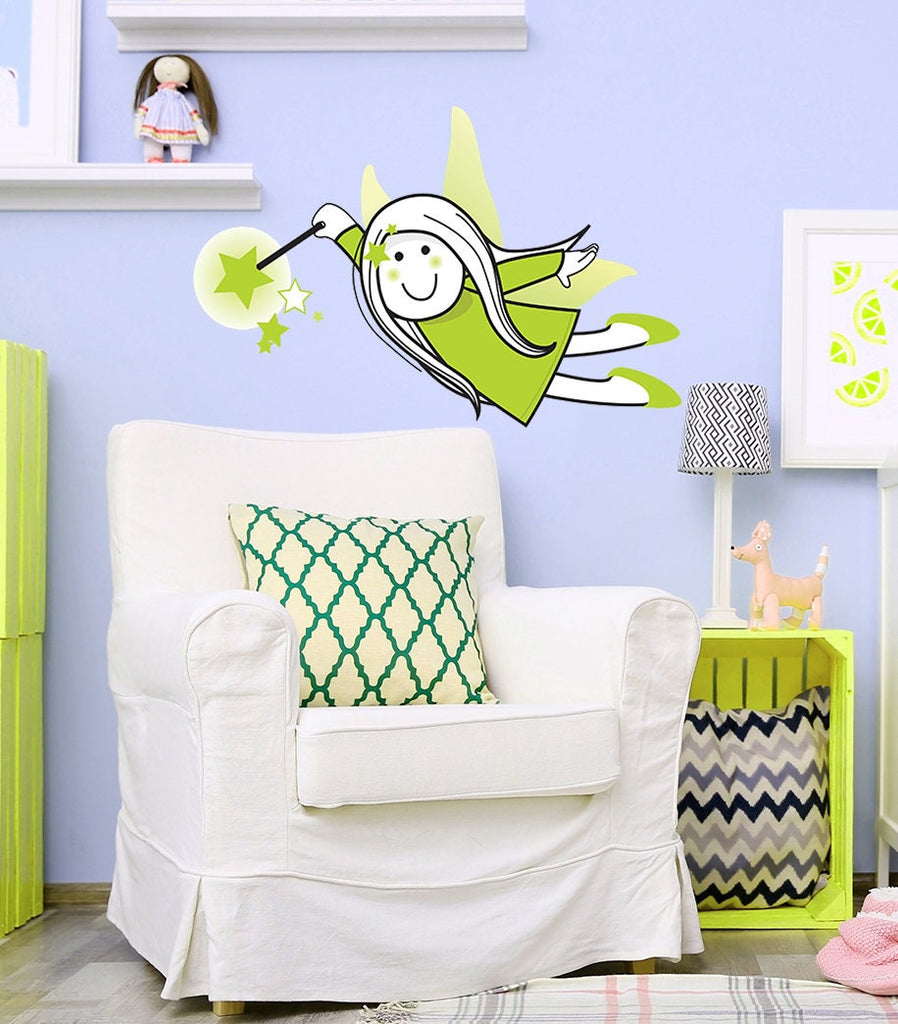 Little Fairy Sticker, Little Fairy Decal, Little Fairy Wall Art