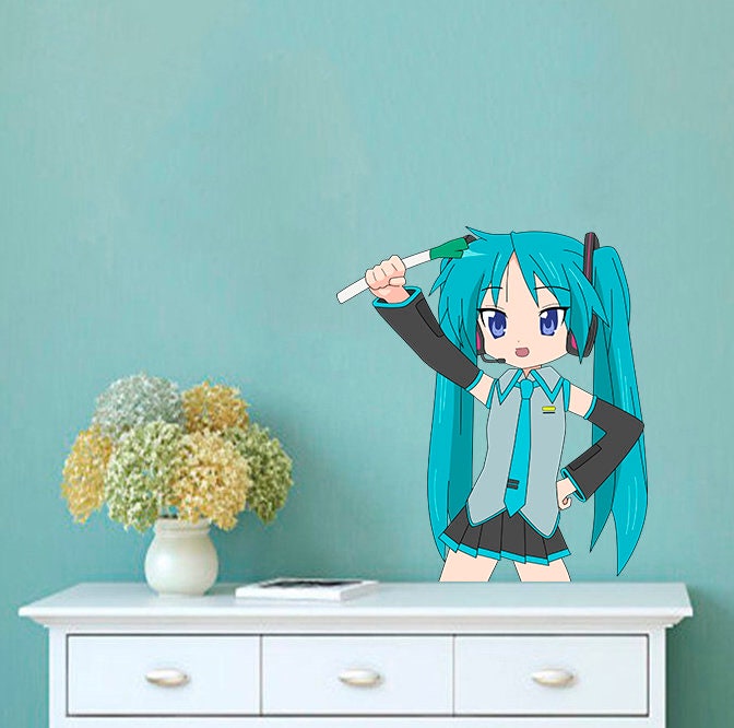 Schoolgirl Anime Decal, Schoolgirl Anime Sticker, Schoolgirl Anime Wall Decor