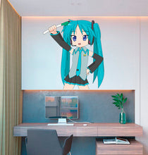 Load image into Gallery viewer, Schoolgirl Anime Decal, Schoolgirl Anime Sticker, Schoolgirl Anime Wall Decor
