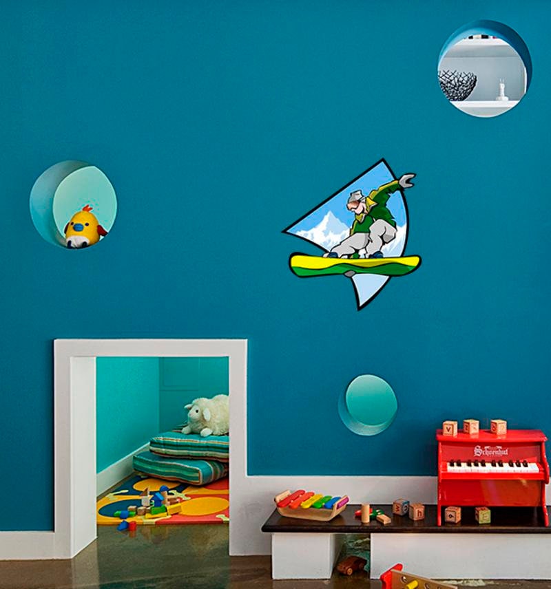 Snowboarding Theme Room Decor, Snowboarding Sticker, Snowboarding Decal