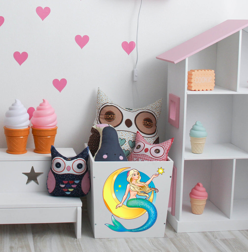 Mermaid On the Moon Decal, Mermaid Sticker, Mermaid Wall Decor