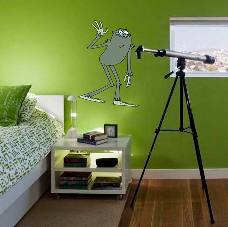 Nursery Room Sticker, Cute Monster for Nursery, Monster Boys Room decal