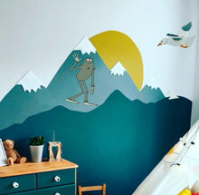 Load image into Gallery viewer, Nursery Room Sticker, Cute Monster for Nursery, Monster Boys Room decal