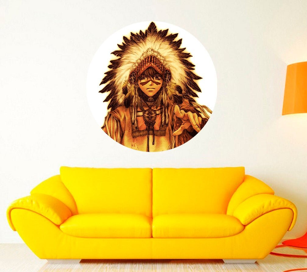 Indian Anime Decal, Indian Anime Sticker, Indian Anime Wall Decor