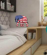 Load image into Gallery viewer, Republican Elephant Sticker, USA Flag decal, United States of America Wall Art, US Patriotic Vinyl Wallpaper, Home Office Decor, Animal