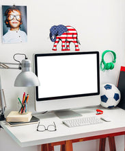 Load image into Gallery viewer, Republican Elephant Sticker, USA Flag decal, United States of America Wall Art, US Patriotic Vinyl Wallpaper, Home Office Decor, Animal