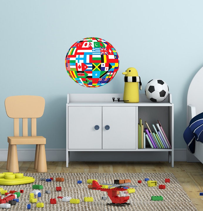 World Maps Decal, World Maps Sticker, School Decal, School Sticker, School Room Decor