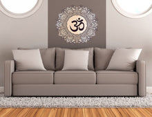 Load image into Gallery viewer, Boho Mandala OM Wall Decal, Boho Mandala OM Wall sticker, Boho Mandala OM wall decor