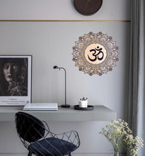 Load image into Gallery viewer, Boho Mandala OM Wall Decal, Boho Mandala OM Wall sticker, Boho Mandala OM wall decor