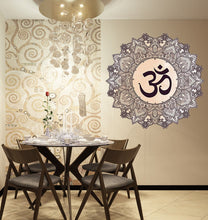 Load image into Gallery viewer, Boho Mandala OM Wall Decal, Boho Mandala OM Wall sticker, Boho Mandala OM wall decor