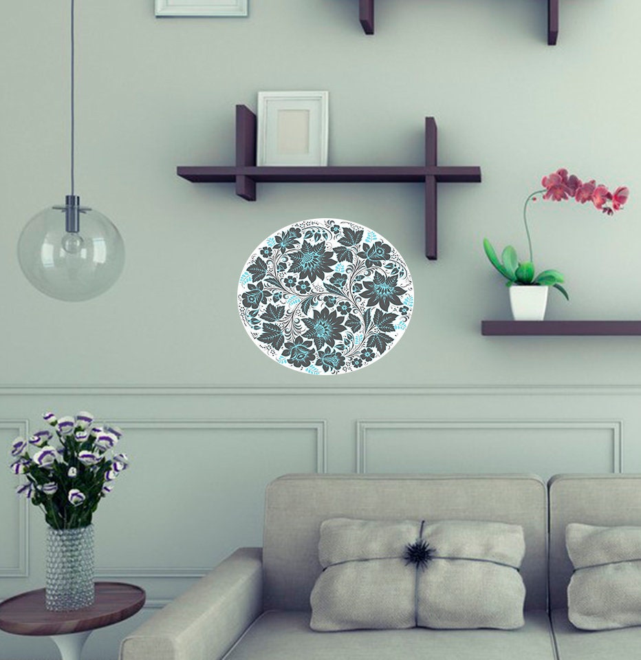 Boho Flowers Wall Decal, Boho Flowers Wall sticker, Boho Flowers wall decor
