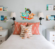 Load image into Gallery viewer, Goddess Ganesha Deer Wall Decal, Goddess Ganesha Deer Wall sticker, Goddess Ganesha Deer wall decor