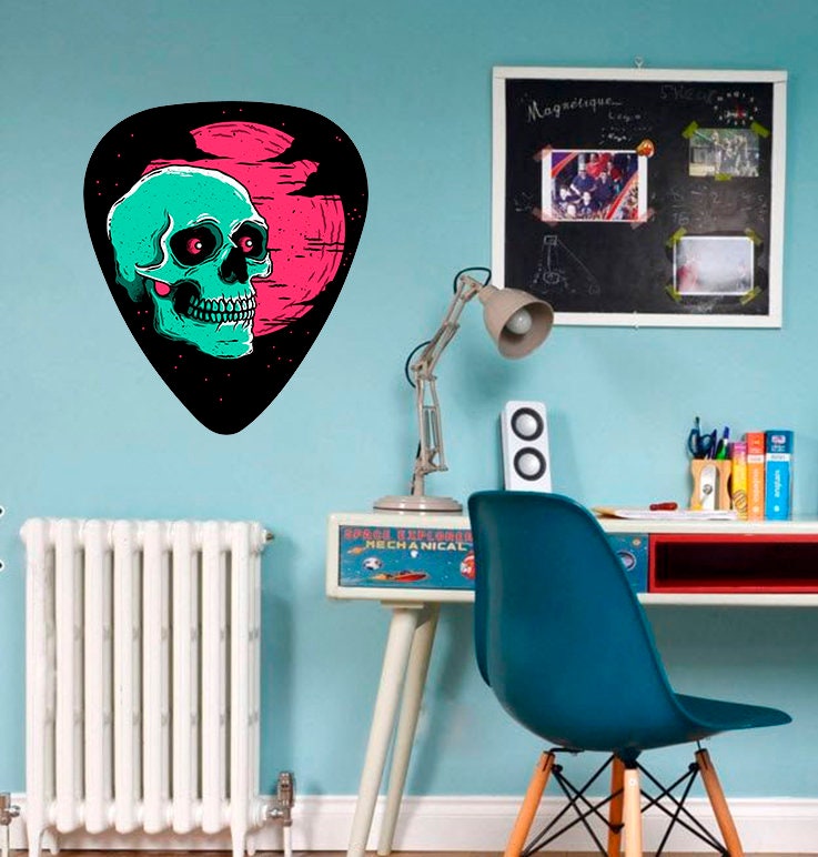 Green Skull Decal, Green Skull Sticker, Green Skull Wall Decor
