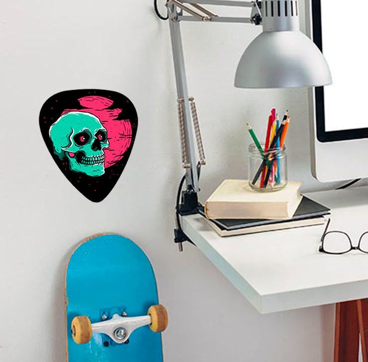 Green Skull Decal, Green Skull Sticker, Green Skull Wall Decor