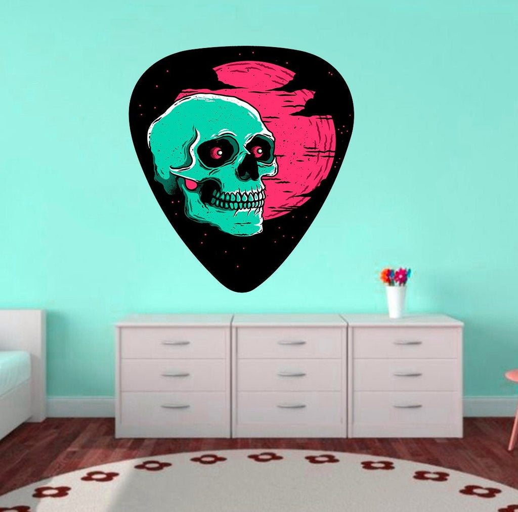 Green Skull Decal, Green Skull Sticker, Green Skull Wall Decor