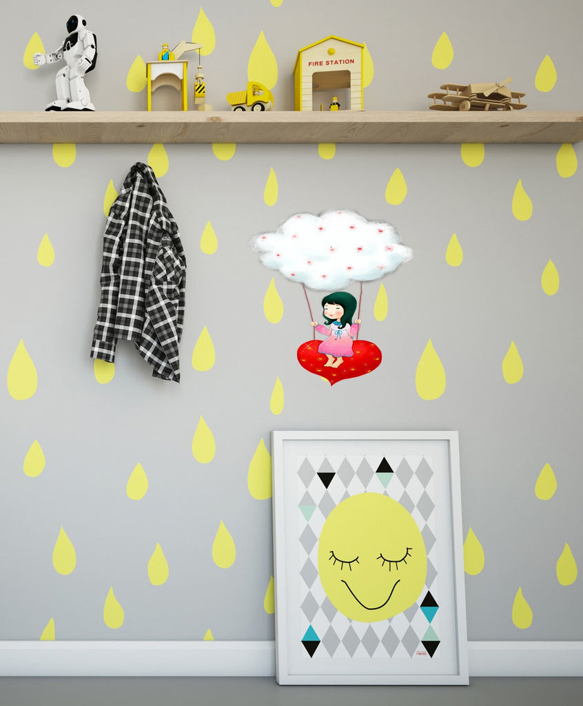 Little Girl Nursery Decal, Nursery Sticker, Nursery Wall Art