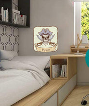 Load image into Gallery viewer, Pirate Skull Wall Decal, Pirate Skull Wall sticker, Pirate Skull wall decor