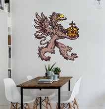 Load image into Gallery viewer, Heraldic Griffon Decal, Heraldic Griffon Sticker, Heraldic Griffon Wall Decor