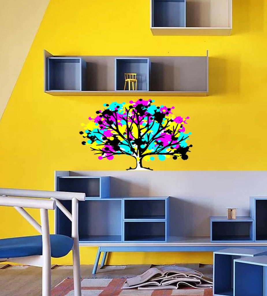 Colored Tree Wall Decal, Colored Tree Wall sticker, Colored Tree wall decor, Colored Tree Wall Art