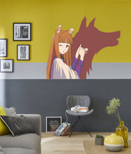 Load image into Gallery viewer, Anime Wolf Girl Wall Decal, Anime Wolf Girl Wall sticker, Anime Wolf Girl wall decor, Anime Wolf Girl Wall Art
