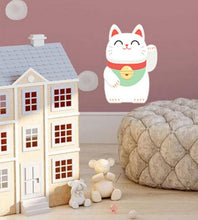 Load image into Gallery viewer, Money Cat Maneki-neko Wall Decal, Money Cat Maneki-neko Wall sticker, Money Cat Maneki-neko wall decor