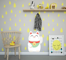 Load image into Gallery viewer, Money Cat Maneki-neko Wall Decal, Money Cat Maneki-neko Wall sticker, Money Cat Maneki-neko wall decor
