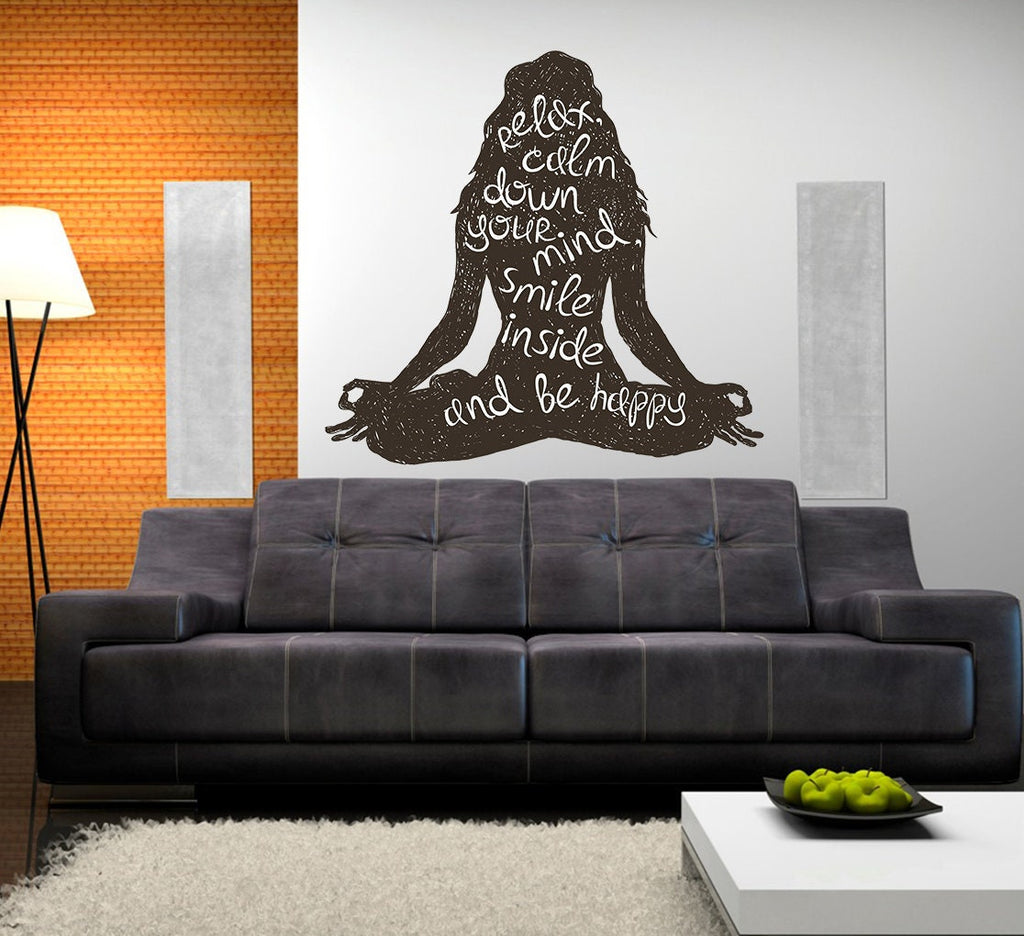 Relaxation Decal, Relaxation Sticker, Yoga Decal, Yoga Sticker